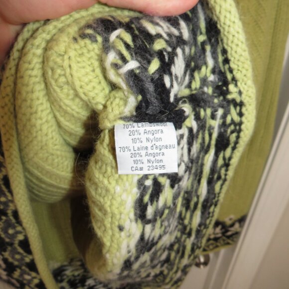 Icelandic Design Women's Medium Wool Angora Blend Knit Hoodie Sweater Medium - Picture 6 of 9